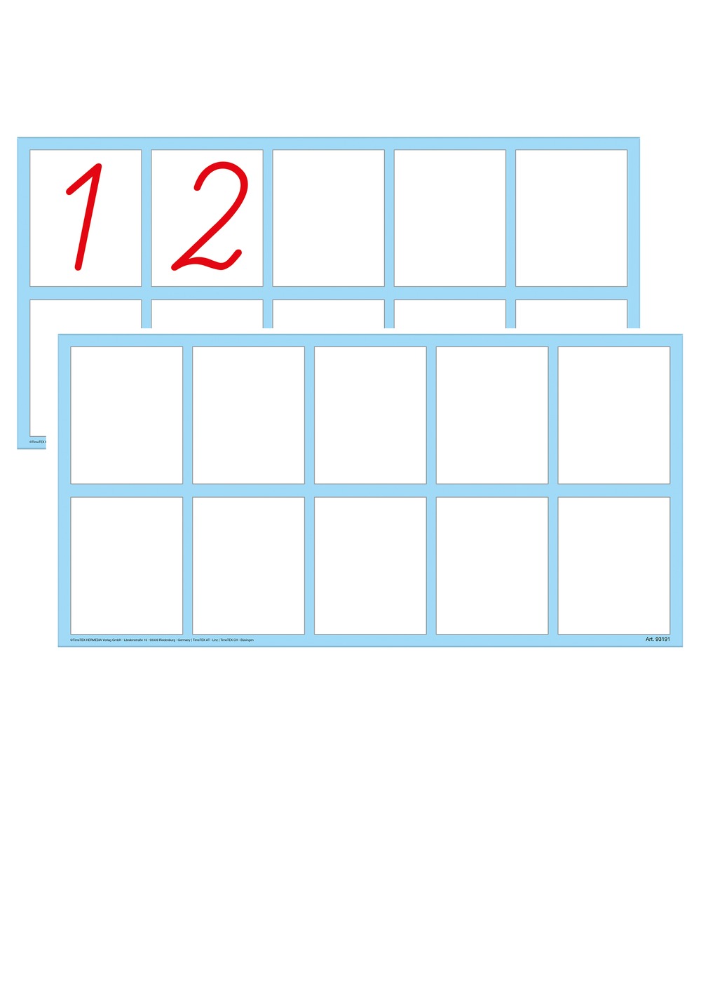 TimeTEX Whiteboard-Demo-Rechenkästchen (7 Stück), ab 4 Jahre