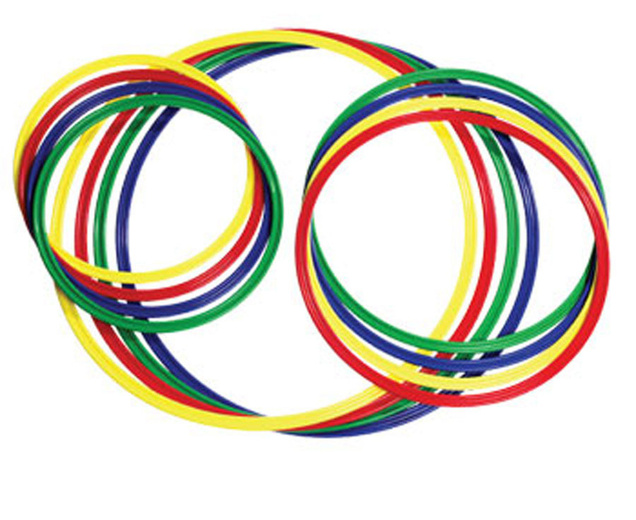 Gymnastik-Reifen Ø 65cm, 4 Stück, bunt