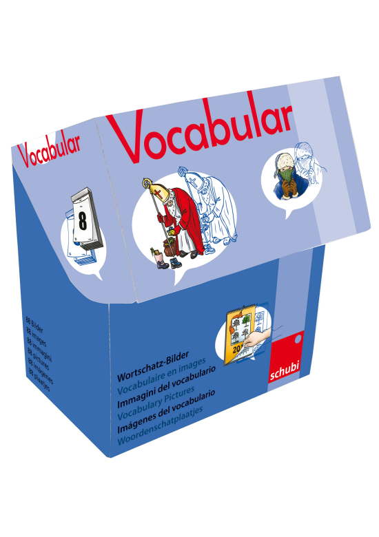 Vocabular Wortschatz-Bilder - Kalender, Zeit, Wetter, Bilderbox, 3-99 Jahre