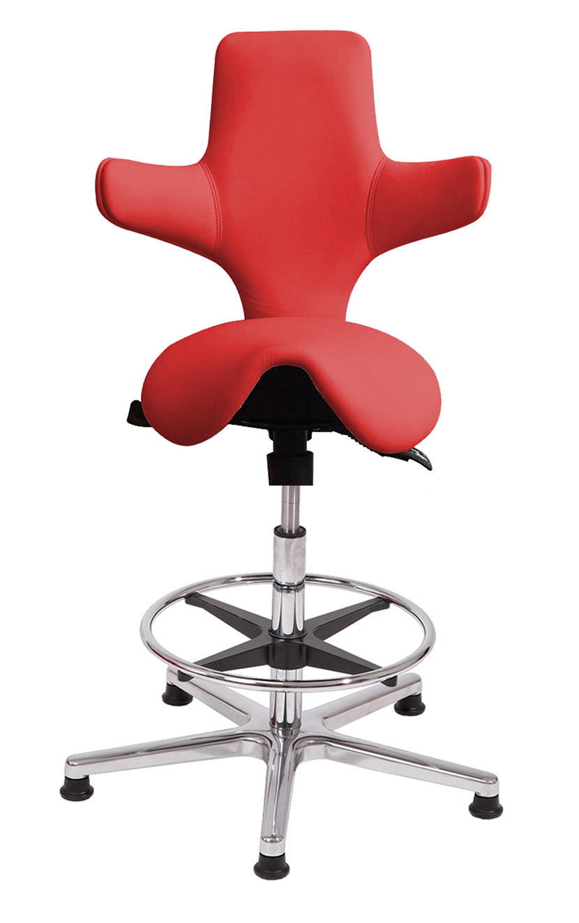 Sanus Variowip Sattel Hochstuhl, 58-85 cm, Leder