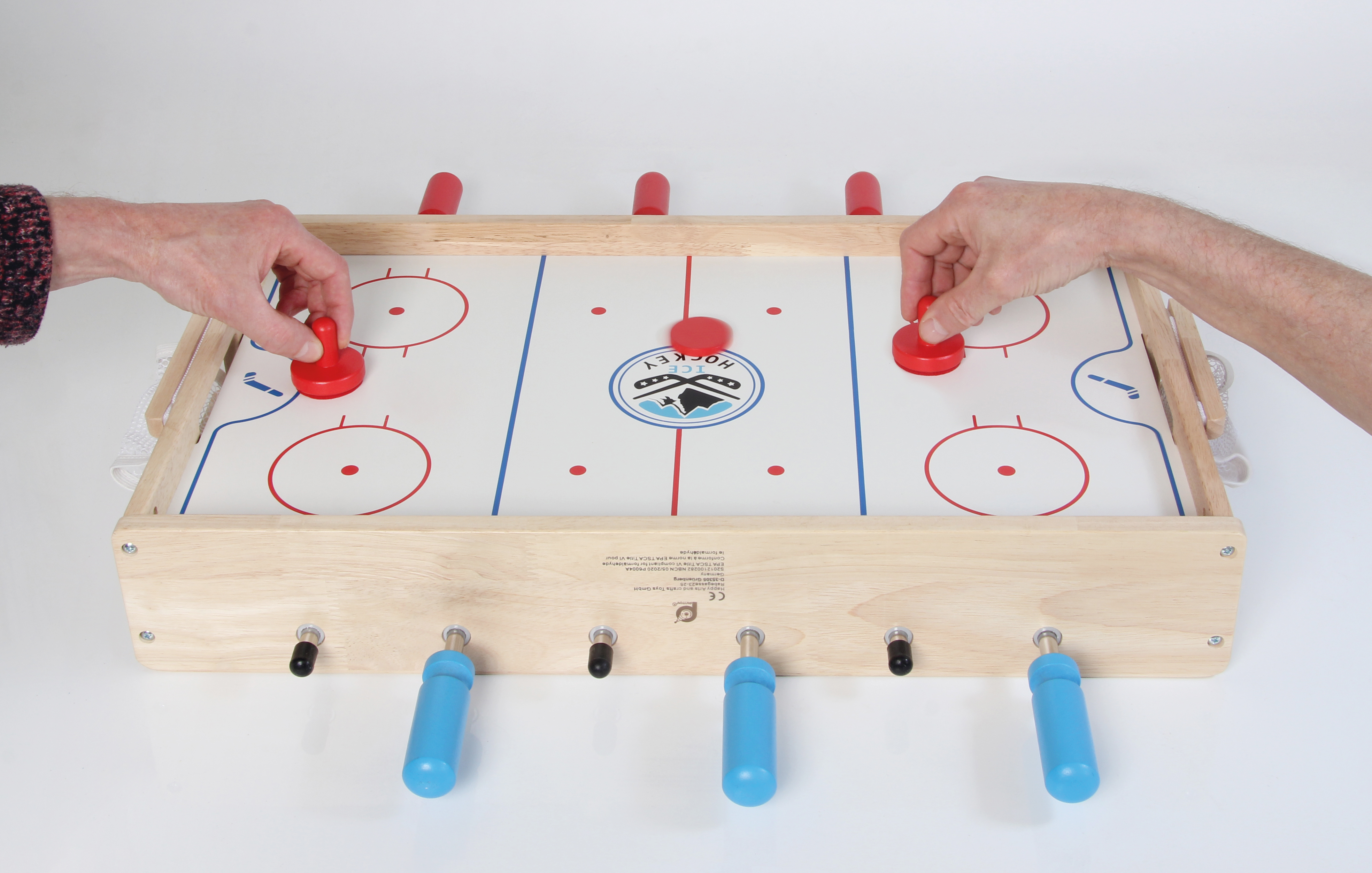 PINTOY 2 in 1 Tischfußball und Hockey, ab 3 Jahre