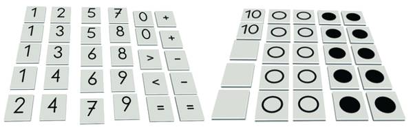 Legekasten Deutsch & Mathematik in blau mit 3 Tafeln, 215 Elemente, 1.-2. Klasse