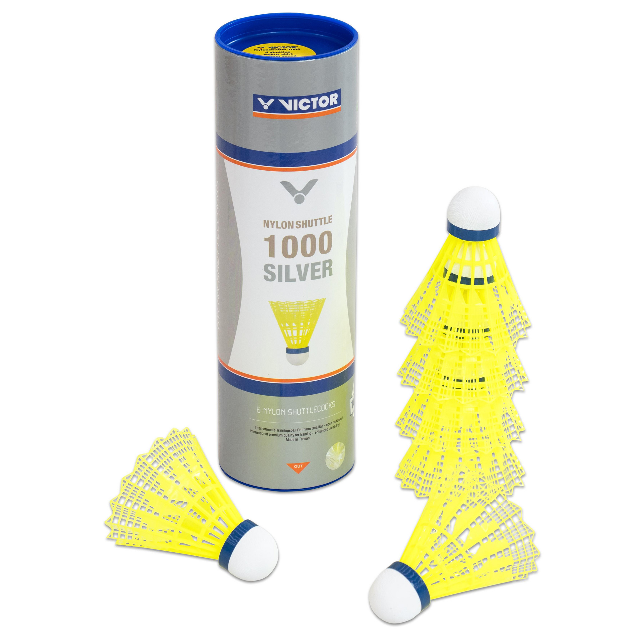 Badminton-Bälle, blau - Geschwindigkeit mittel, 6 Stück