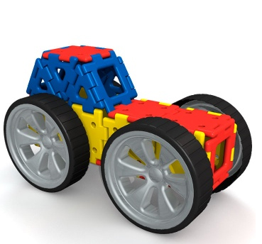 Giant Polydron Räder und Quadrate 8 Teile