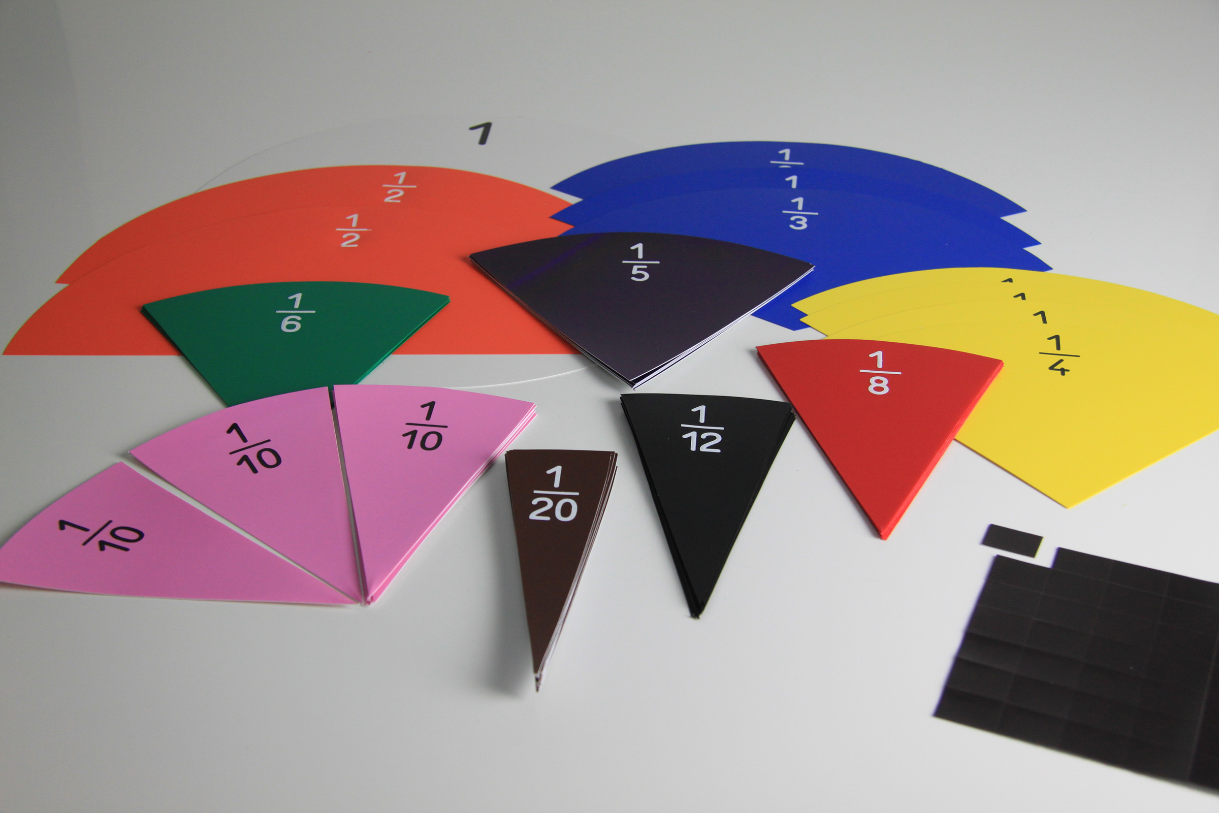 Bruchrechenkreise magnetisch, im Karton, Demomaterial