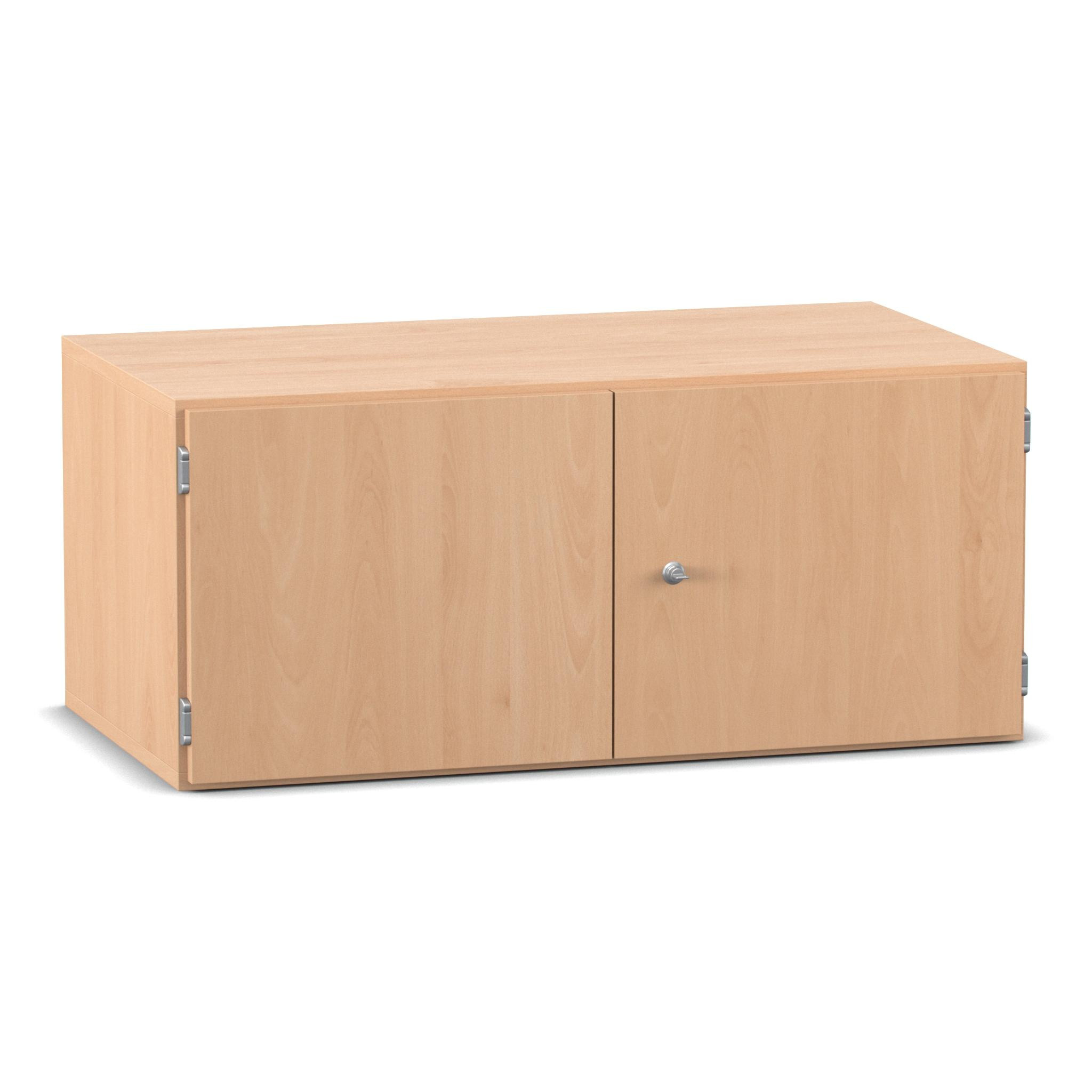 Flexeo Aufsatzschrank, 1 Fach, 2 Türen, Buche hell, HxBxT: 41,4 x 94,4 x 60 cm, Dreholive