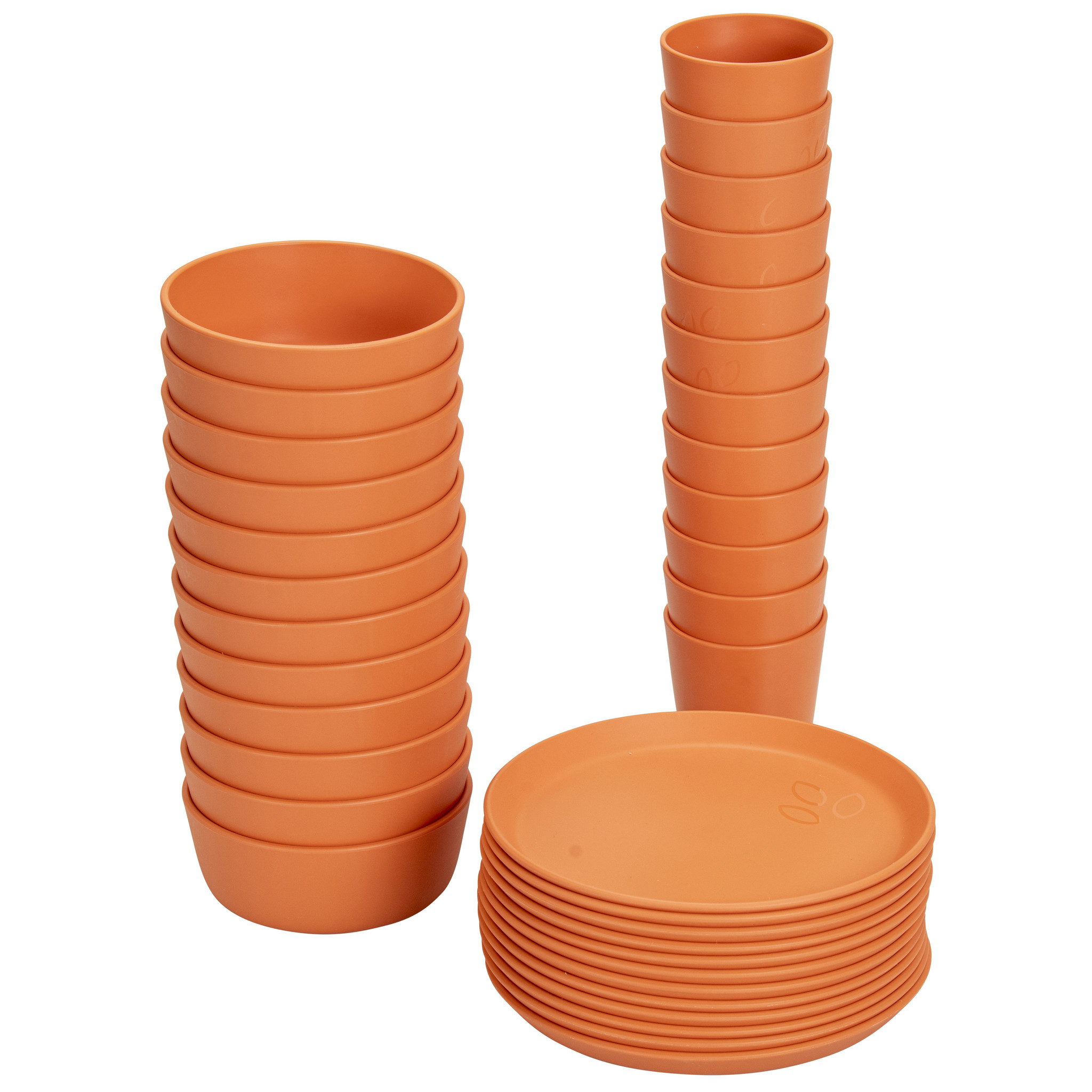 treeNside Geschirr-Set, 36-teilig coral