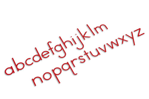 Bewegliches Alphabet, mittel - Druckschrift - rot, ab 6 Jahre