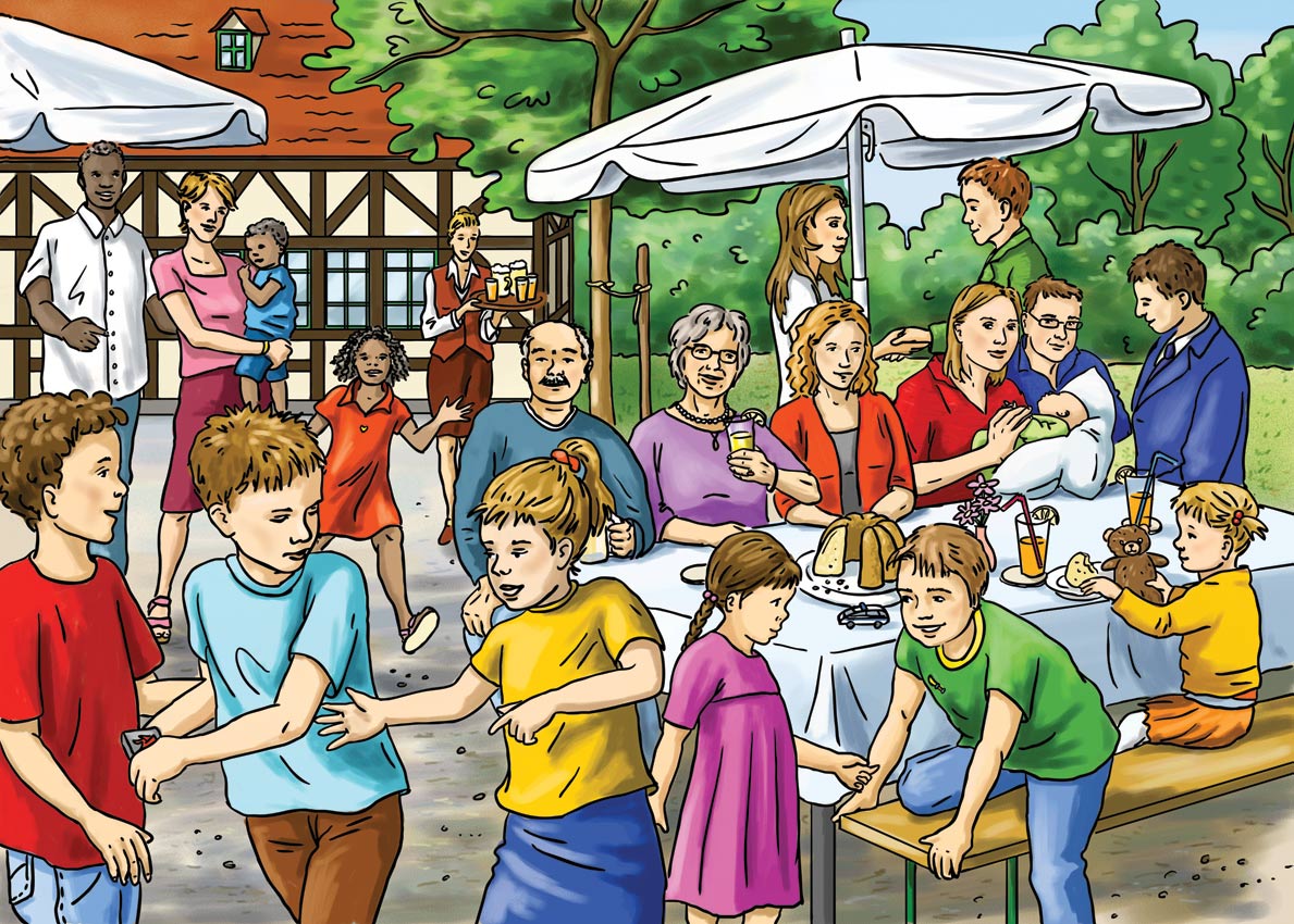 Vocabular Wortschatz-Bilder - Familie und soziales Umfeld, Bilderbox, 3-99 Jahre