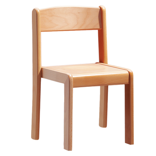 Kinderstuhl SIT, Sitzhöhe 35 cm, Buche Ahorn Optik, mit Nylon Fußbodengleiter