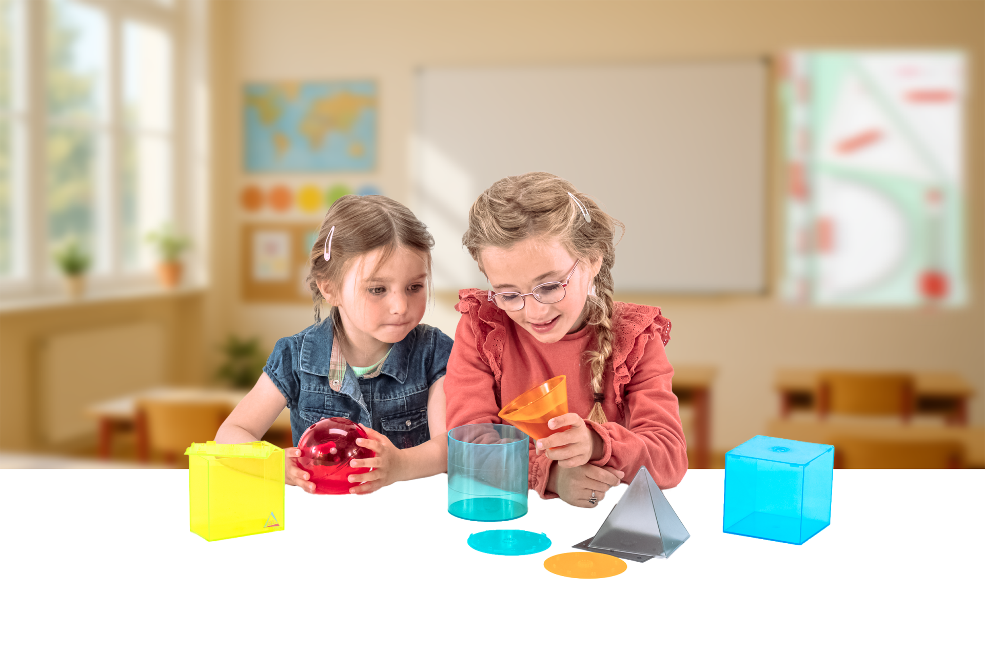 Körperformensatz transparent in 6 Farben (6 Teile)