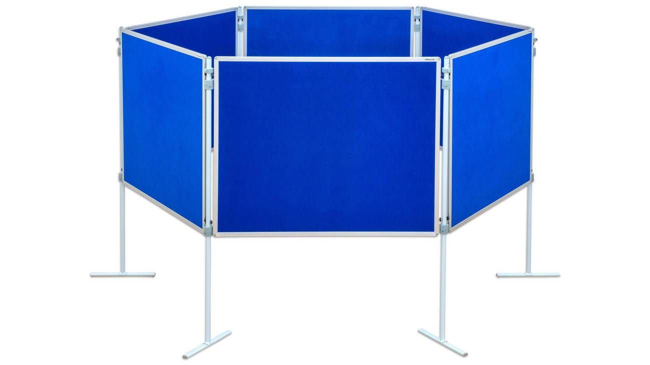 Compra Profi-Stellwände Komplett-Set C: Hexagon, Stoffbezug blau