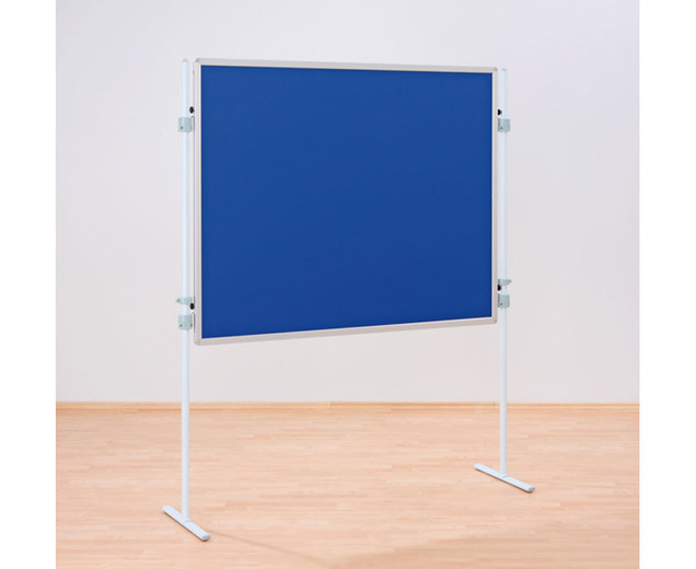 Sparset Tafelreihe, Tafeloberfläche blau, 3 Tafeln, 4 T-Fuß-Stative
