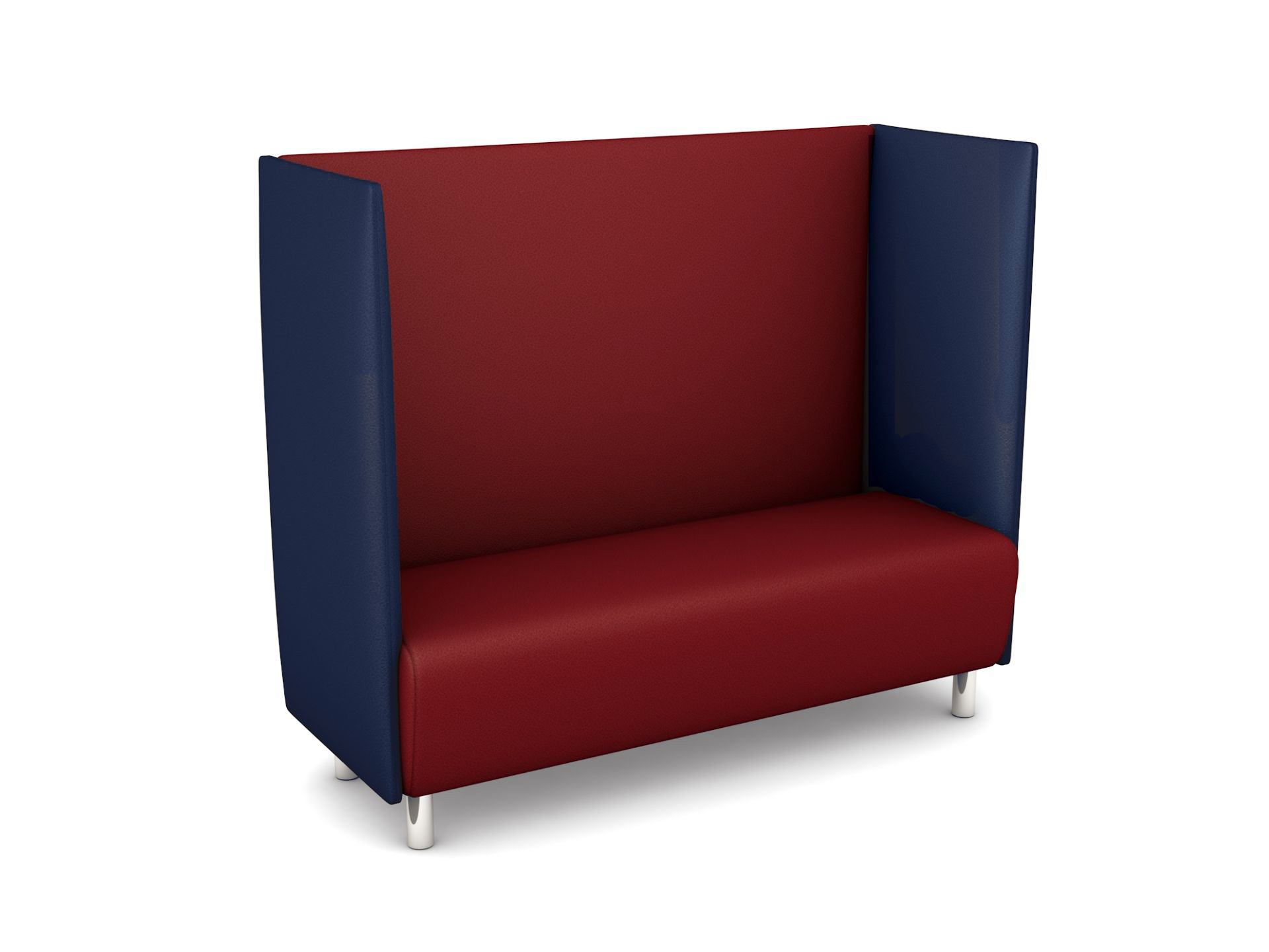 Akustiko Berlin B1 CME (schwer entflammbar), Schallschutzsofa Ocean 033131, Farbe Sitzfläche Bordeaux 033124