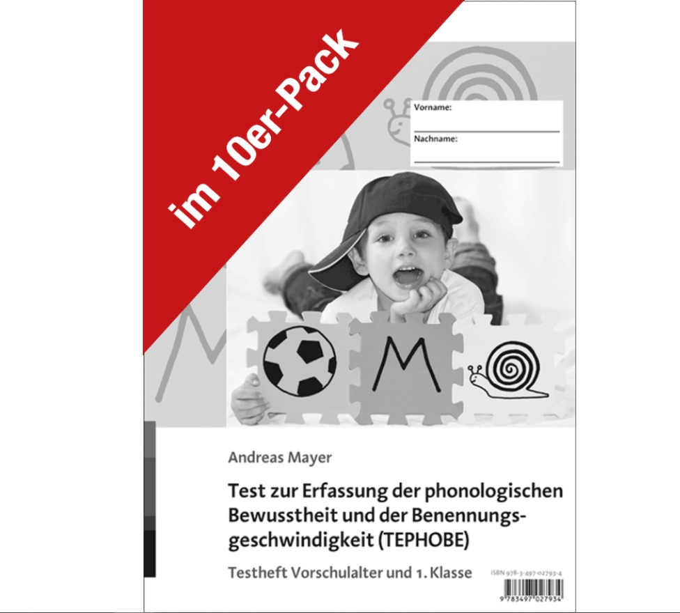 Test zur Erfassung der phonologischen Bewusstheit und der Benennungsgeschwindigkeit (TEPHOBE), Vorschulalter und 1. Klasse, 10er Pack