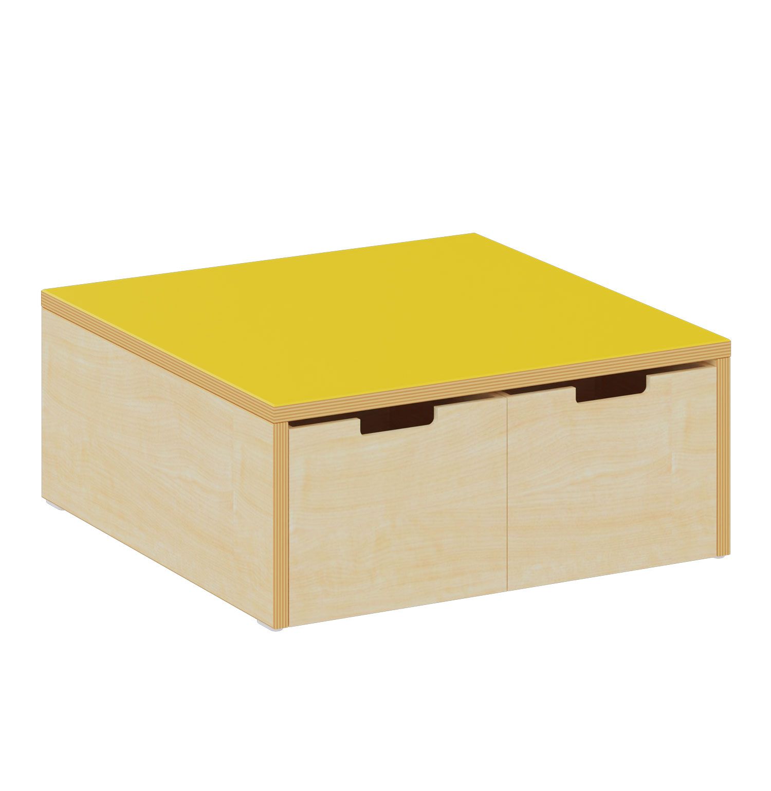 Stauraumpodest gelb, Höhe 25 cm