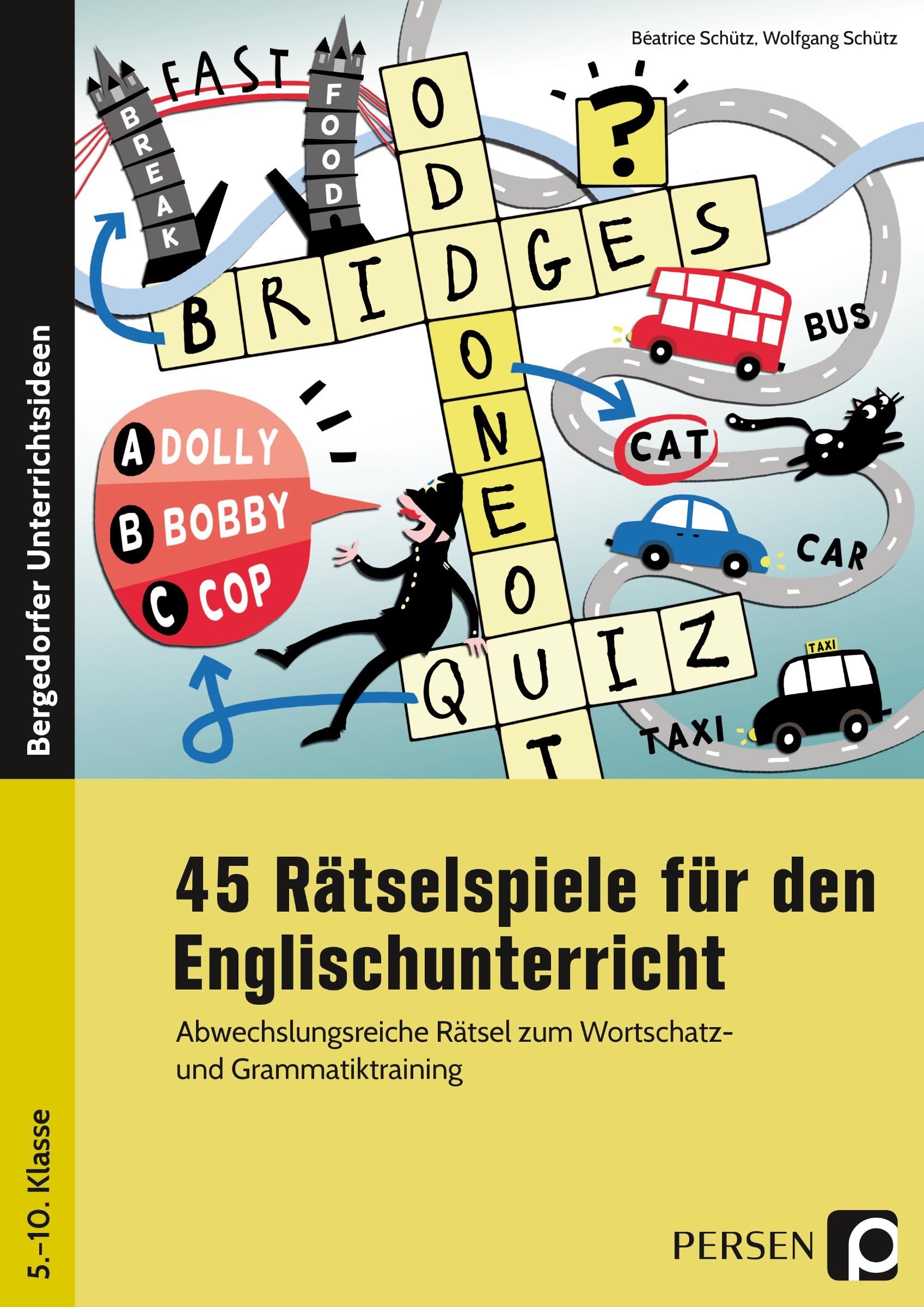 45 Rätselspiele für den Englischunterricht, Buch, 5. bis 10. Klasse