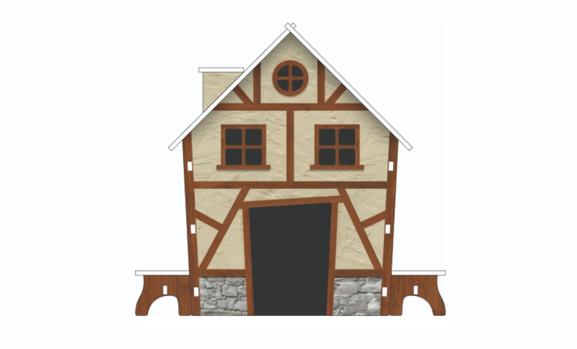 Schallschutz Spielhaus Bauernhaus "Stefanshof", B1-zertifiziert, 173 x 163 x 156 cm