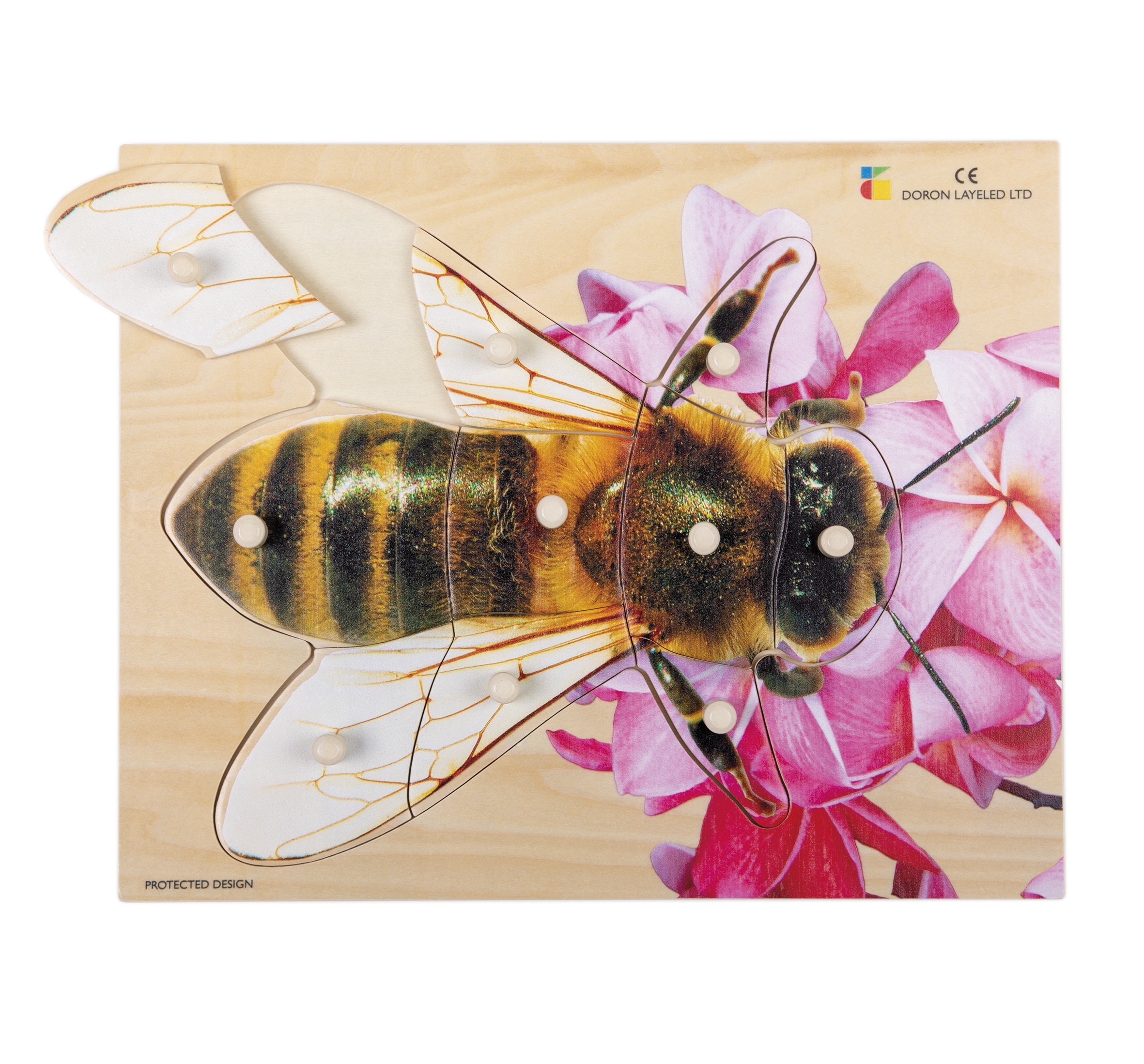 Holz-Puzzle Biene mit großen Griffen, ab 2 Jahre