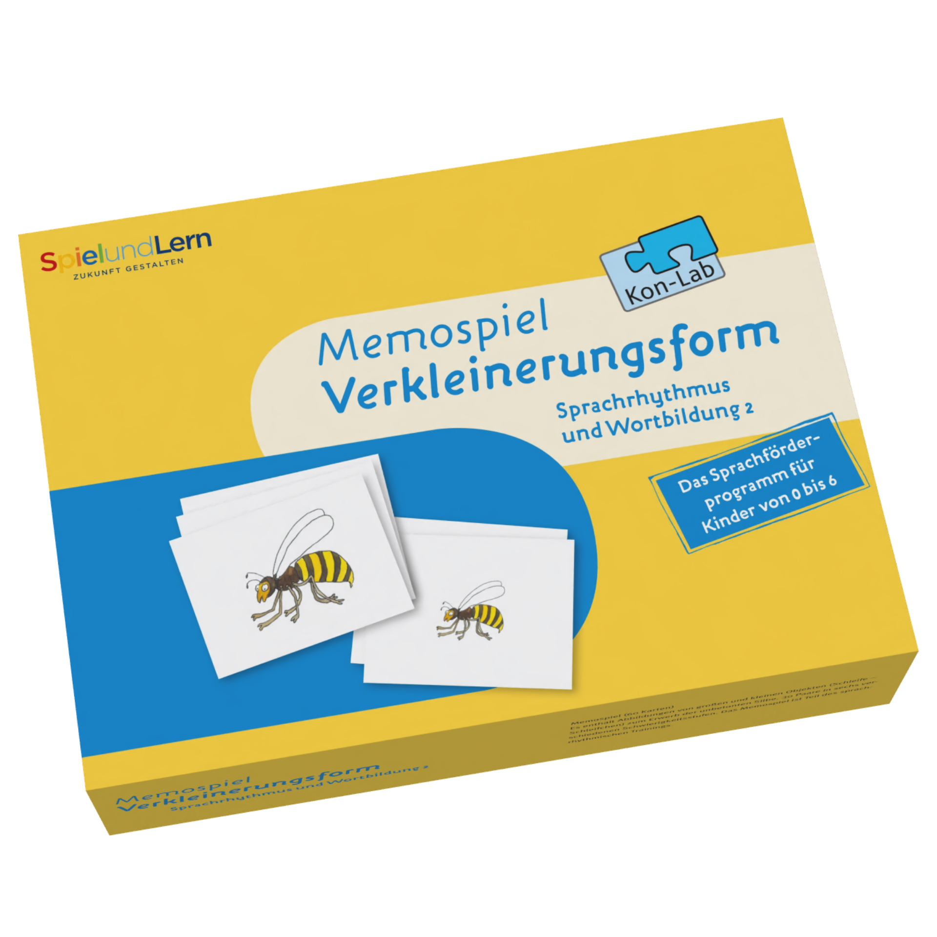 Kon-Lab Memospiel Verkleinerungsform mit Anleitung für Eltern, 0-10 Jahre