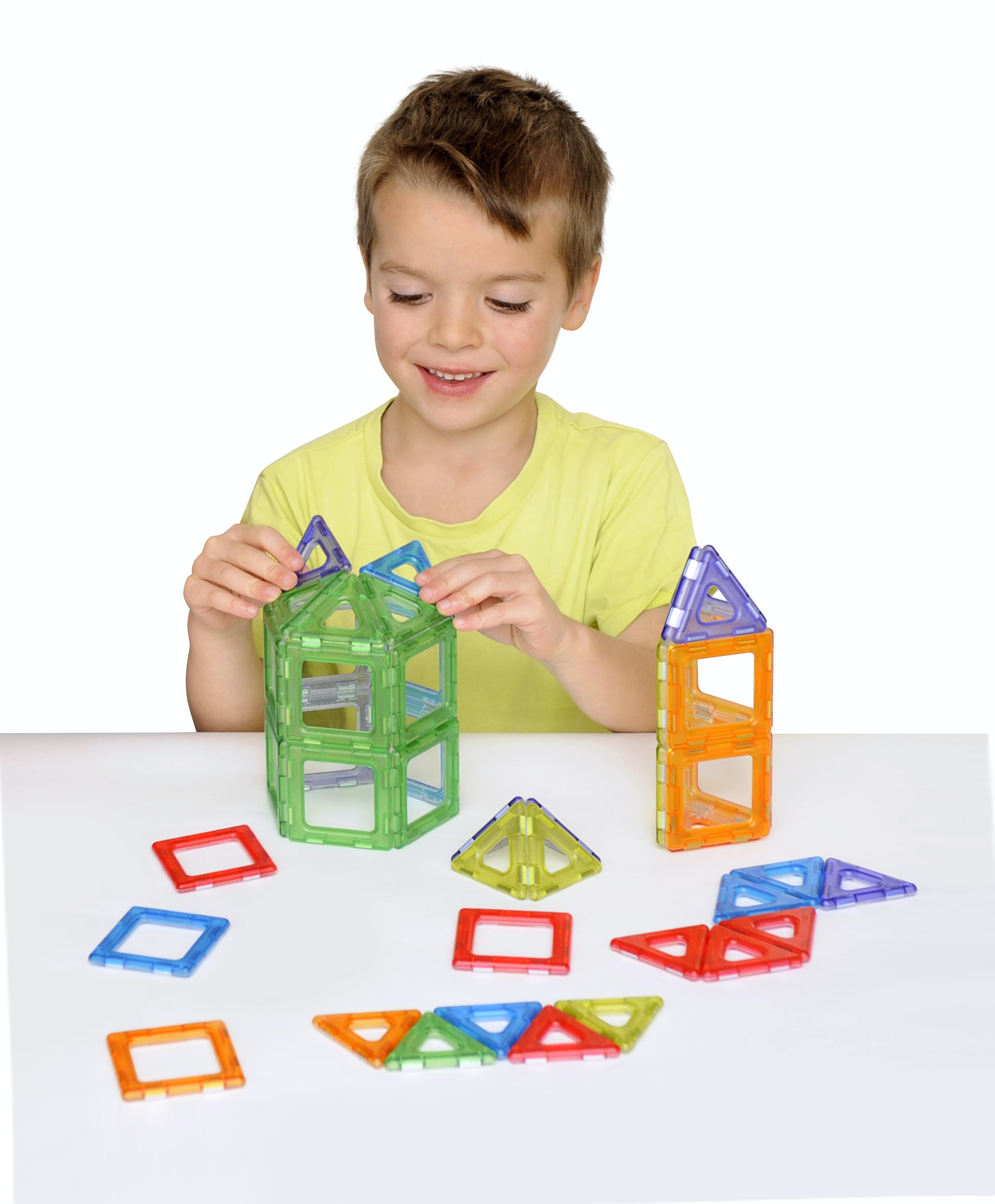 Translucent Magnetic Polydron Set, 64 Teile