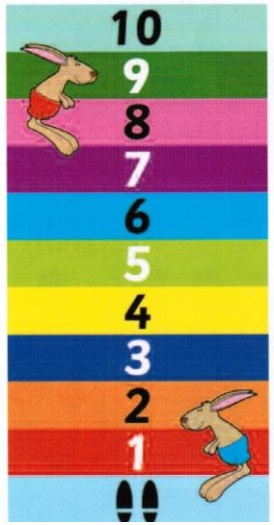 Hasen-Weitsprung, Spielteppich, 100 x 200 cm