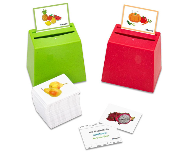 Sortierspiel Obst oder Gemüse - Quizzerkarten, 6-12 Jahre