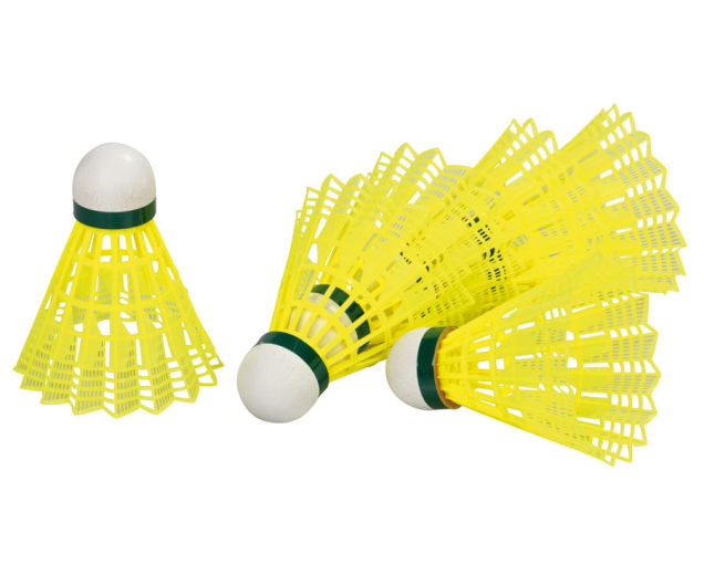 Badminton-Bälle, grün - Geschwindigkeit langsam, 6 Stück
