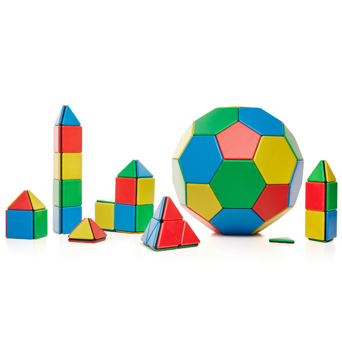Solid Magnetic Polydron Grundformen-Set, 104 Teile, ab 3 Jahre