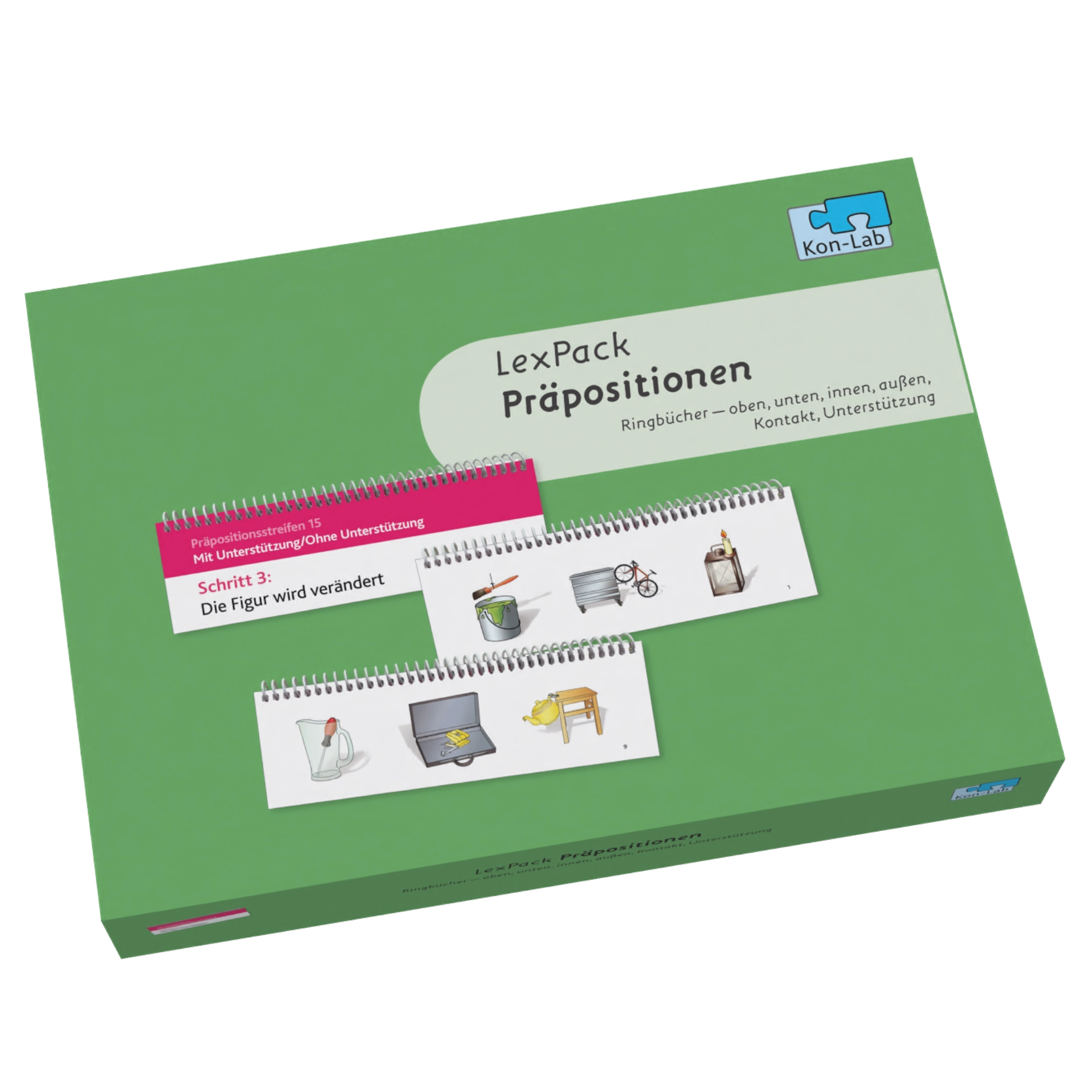 Kon-Lab LexPack Präpositionen, 16 Ringbücher + 2 Hefte, 0-10 Jahre