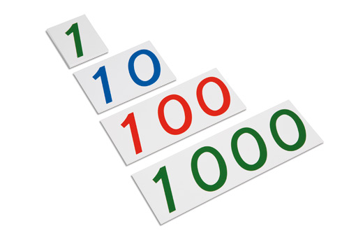 Große Zahlenkarten aus Pappe, 1-1000