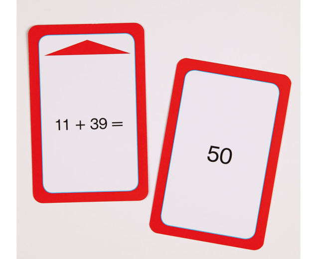Addition-Spielkarten bis 100 mit Zehnerübergang