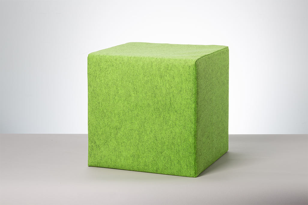 Schallschutz Akustik-Sitzwürfel, Grün, 20x20x20 cm, soni CUBE