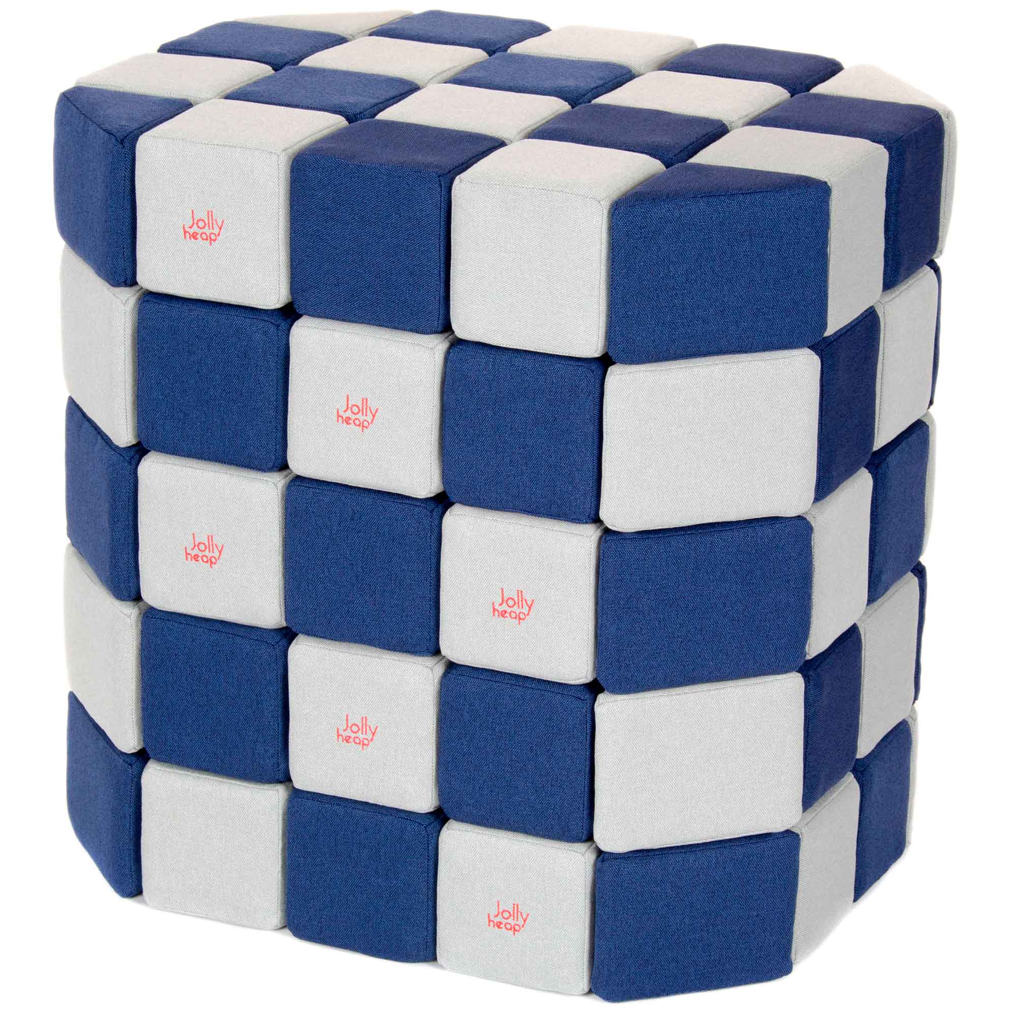 Jolly Heap Set BASIC grau-blau, Riesen-Magnetbausteine, schallabsorbierend