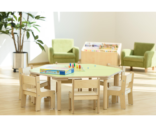 Baccus 8 tlg. Möbelset, Trapeztisch grün