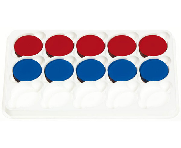 100 Wendeplätchen rot/blau, magnetisch, 5cm, ab 5 Jahre