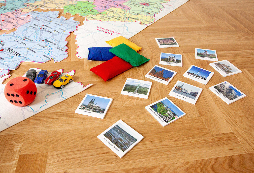 Bodenpuzzle Deutschland politisch Zubehörbox