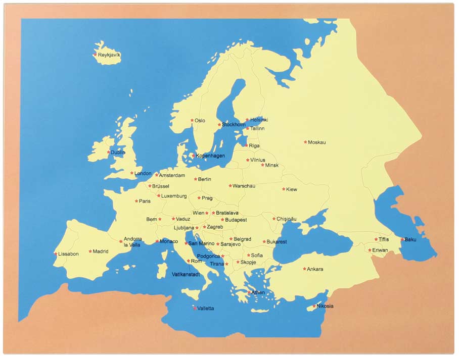 Kommode Europa mit 4 Karten
