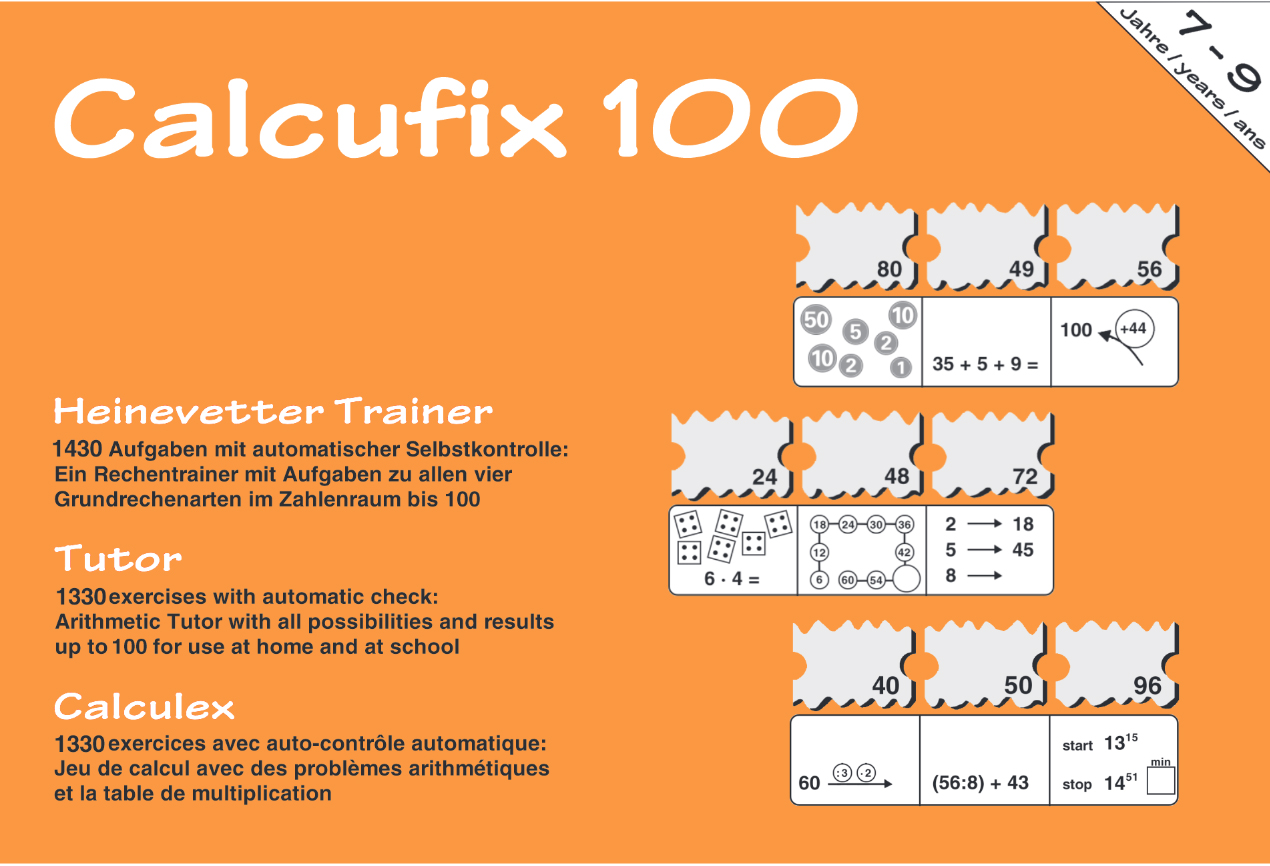 Calcufix 100, mathematische Puzzle-Spiele, 2.-3. Klasse