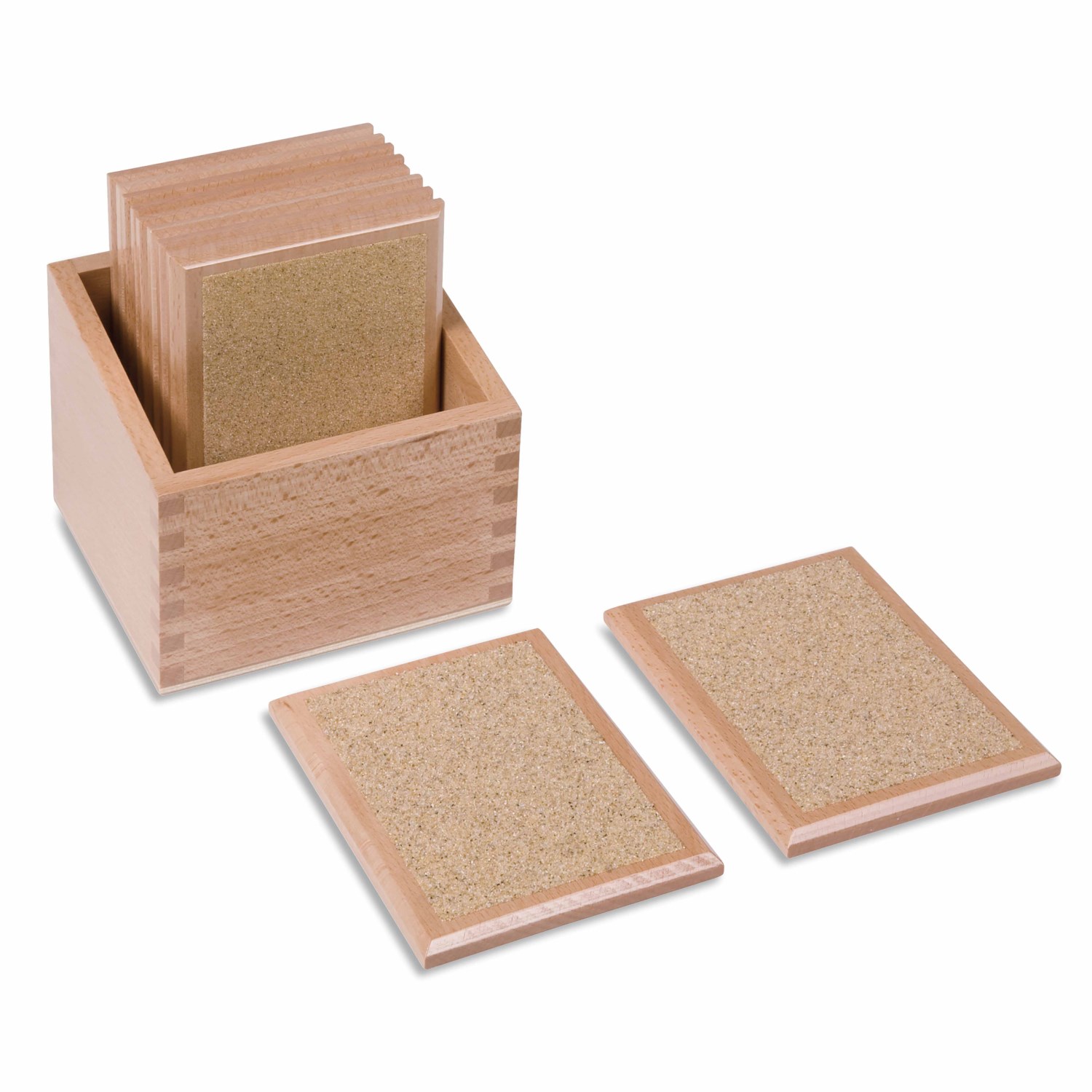Tasttäfelchen in Holzbox - grob - fein