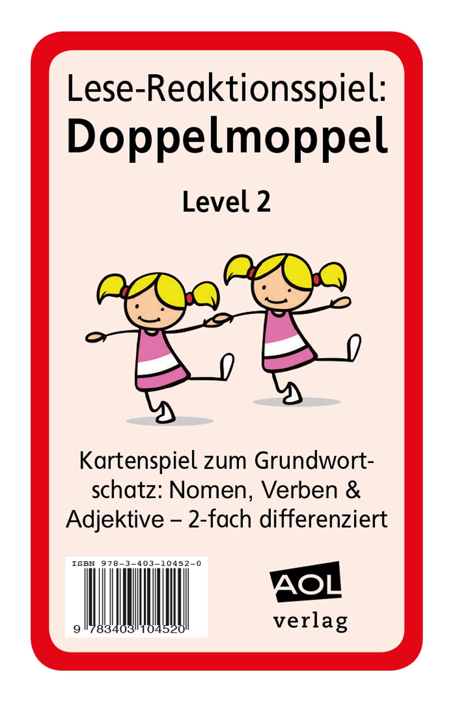 Lese-Reaktionsspiel: Doppelmoppel Level 2, 1.-4. Klasse