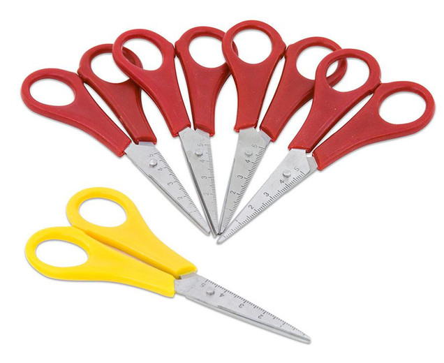 Bastelscheren, spitz, links, 5 Stück, ab 3 Jahre