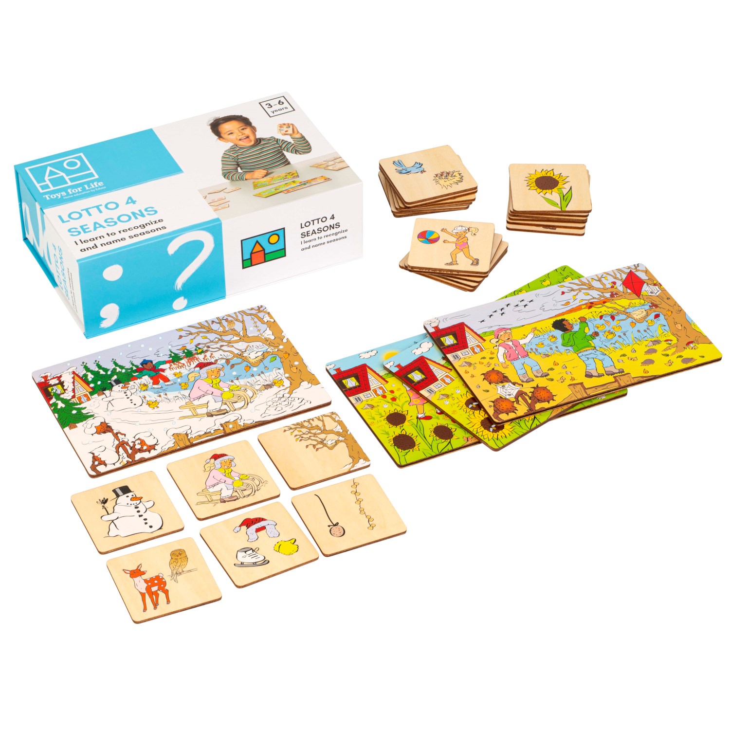 Lotto ? 4 Jahreszeiten, Zuordnungsspiel, 3-6 Jahre