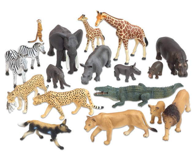 Tiere - Afrikanische Tiere, Savanne, 18 Teile