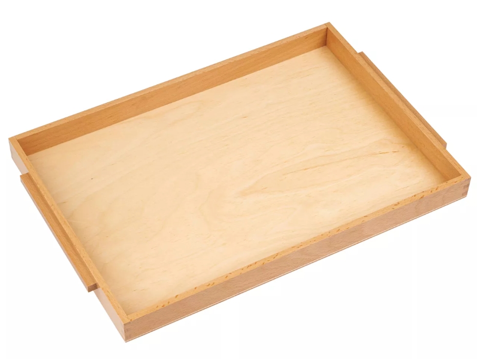 Einfaches Holztablett: groß, 44 x 31 x 3,5 cm