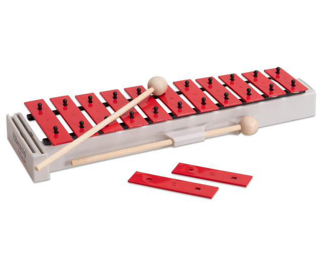 Glockenspiel sopran rot, 3-12 Jahre
