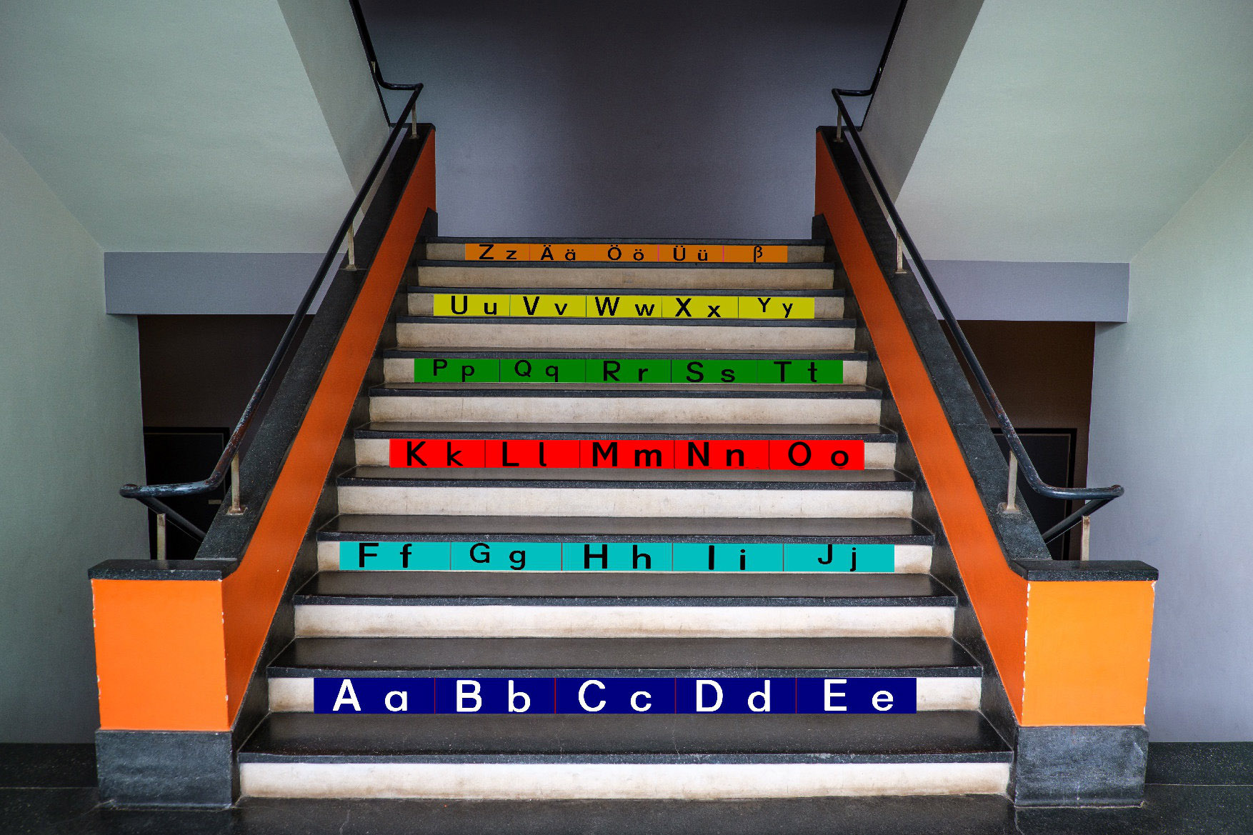 Treppen-XXL Sticker ABC, 120 x 10 cm