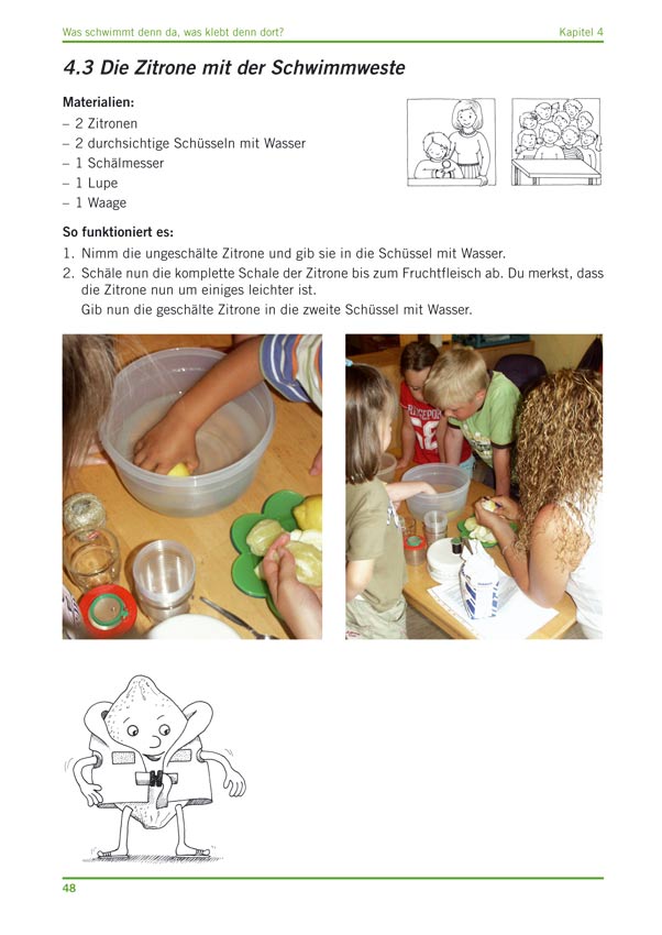 Praxisbuch Experimente im Kindergarten - Die Zitrone in der Schwimmweste, 3 bis 7 Jahre