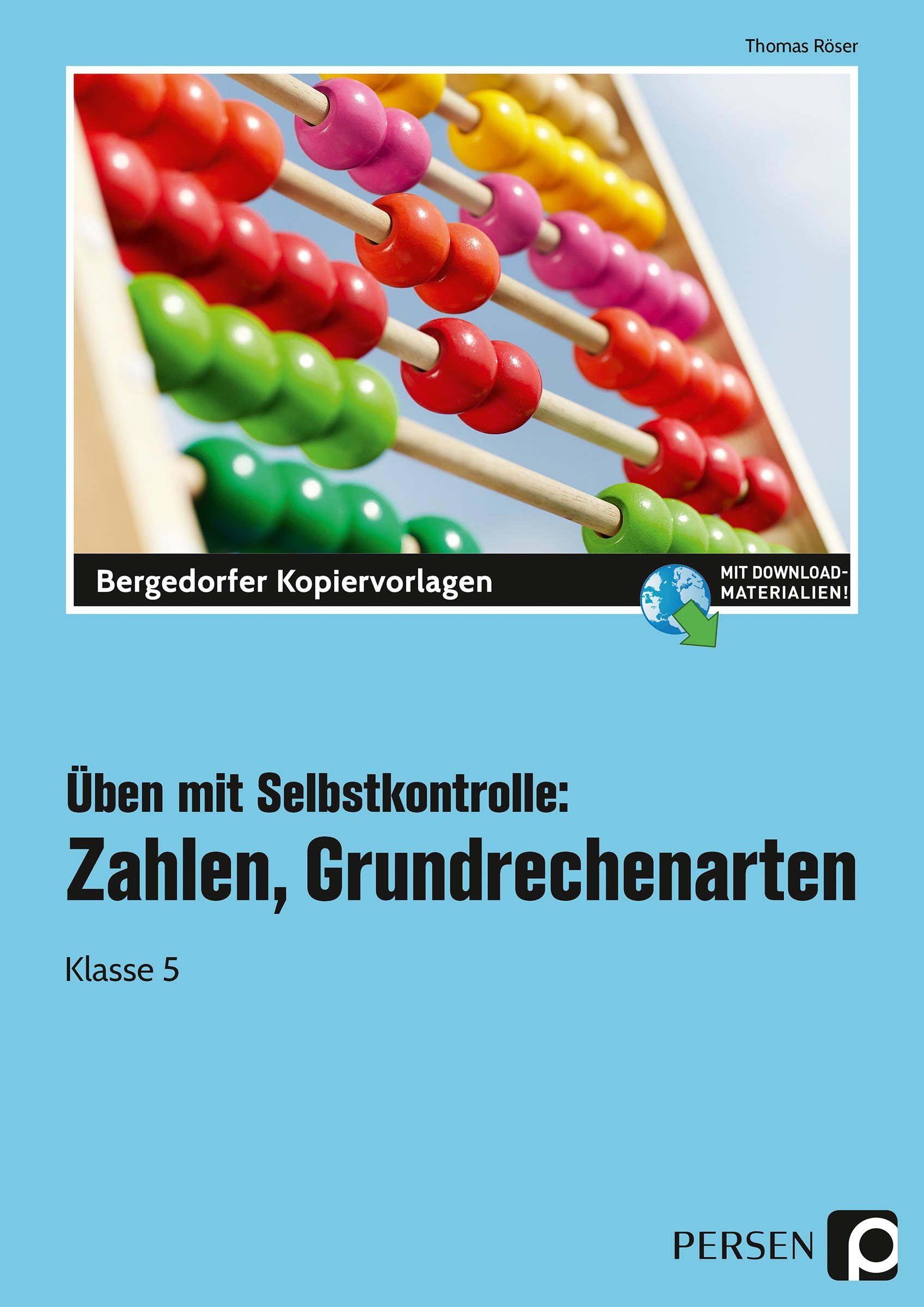Üben mit Selbstkontrolle: Zahlen, Grundrechenarten, Kopiervorlagen, Klasse 5