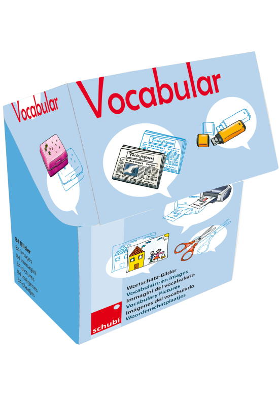 Vocabular Wortschatz-Bilder - Schule, Medien, 3-99 Jahre